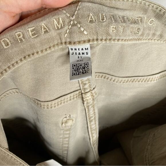 MAC Dream Jeans Beige Straight Leg High rise stretchy jeans - Picture 2 of 5